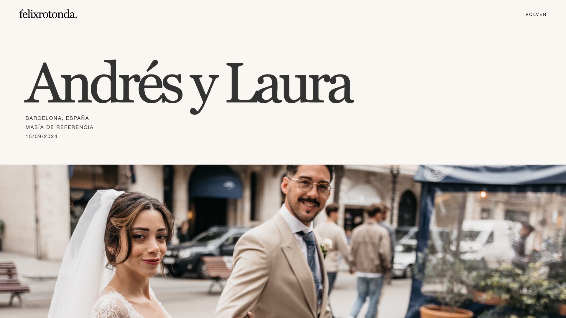 Historia de la boda de Andrés y Laura en la web de Felix Rotonda
